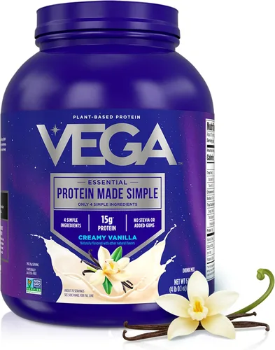 Miniatura 17 de Vega Proteína hecha simple, vainilla, sin estevia vegana a base de plantas en polvo, saludable, sin gluten, proteína de guisante para mujeres