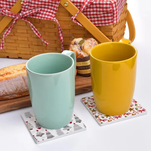 Miniatura 8 de 24 piezas de azulejos de cerámica para manualidades, posavasos de cerámica para manualidades, azulejos de cerámica blanco sin esmaltar para pintar