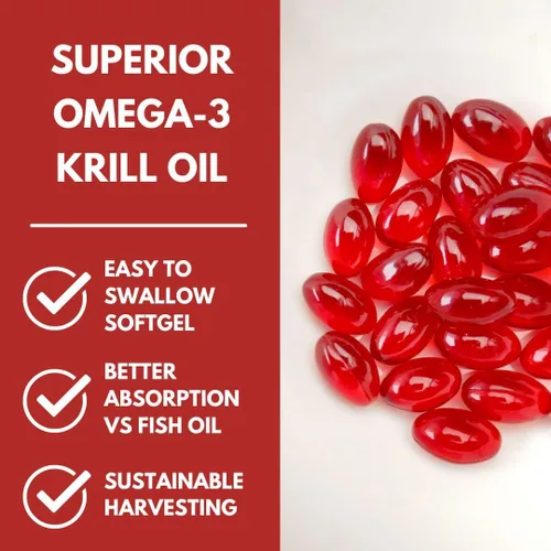 Miniatura 5 de ScimeraMD® KrillOilMD Aceite de Krill Antártico Omega 3 DHA EPA Suplemento con astaxantina para el corazón, cerebro y articulaciones, 60 CT