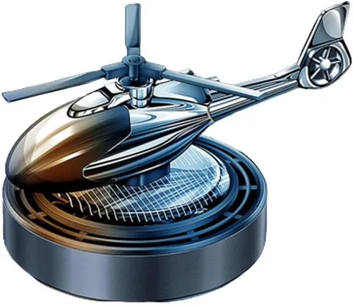 Miniatura 10 de Ambientador de aire para automóvil con energía solar, difusor de aromaterapia giratorio con energía de helicóptero, fragancia duradera, perfume, Rojo