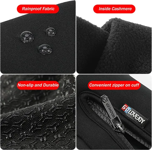 Miniatura 5 de CURELIX Guantes de invierno para hombres y mujeres, con pantalla táctil, cálidos, guantes térmicos para clima frío, para correr, ciclismo