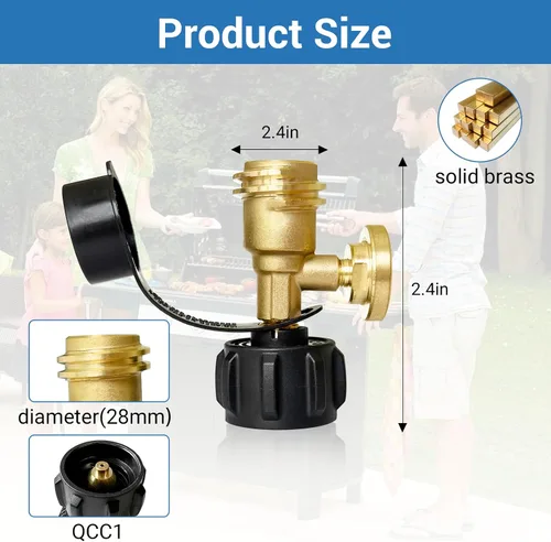 Miniatura 5 de Indicador de nivel de tanque de propano, medidor de gas propano para tanque de propano LP de 5 libras - 40 libras con QCC1/tipo, universal