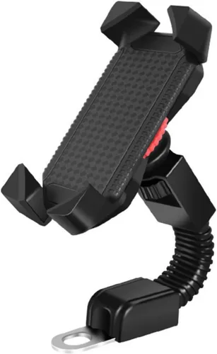 Soporte giratorio para teléfono con espejo retrovisor para motocicleta, para navegación, smartphones compatibles sin diseño para conducción segura