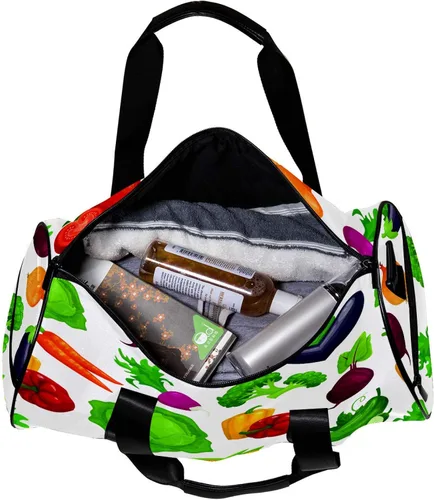 Miniatura 5 de Sports Bag for Men and Women Gym Fitness and Travel Overnight Package Barrel Duffel Bag Fresh Healthy Vegetables