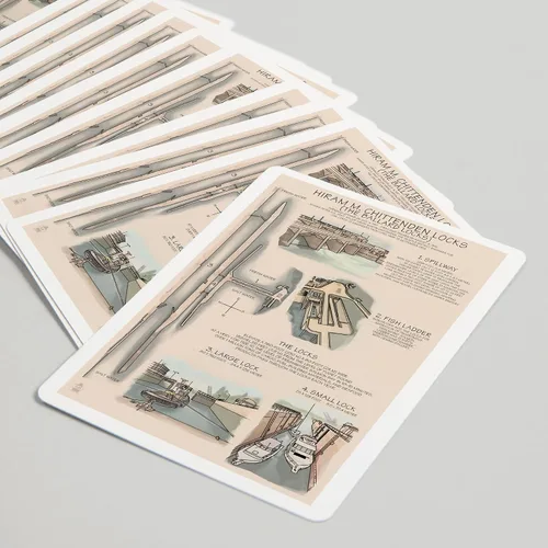 Miniatura 5 de Lantern Press Ballard Locks Technical, 52 Playing Cards for Adults, Poker Size Card Deck