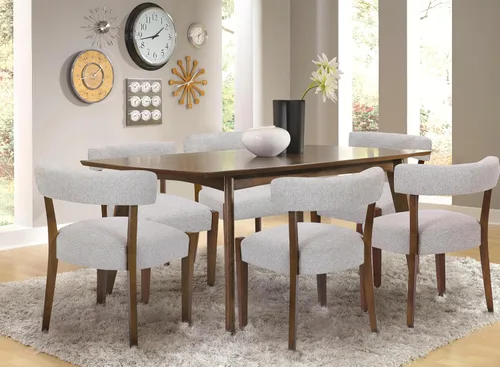 Miniatura 8 de RNKSFX Juego de 2 sillas de comedor modernas de piel sintética tapizadas para cocina y comedor, sillas modernas de madera de mediados de siglo, Beige