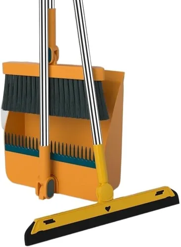 Miniatura 2 de Escoba recogedor Juego De Escobas Y Cucharas Plegables, Limpiador De Agua De Baño De Alta Gama para Barrer, Cepillo Mágico, Escobilla De Basura