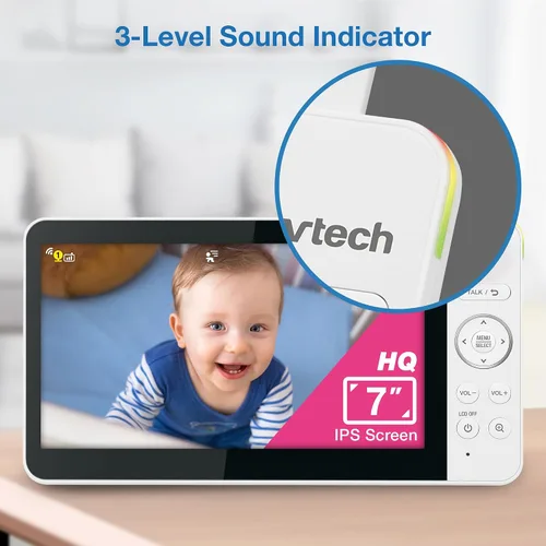 Miniatura 19 de VTech Smart WiFi Baby Monitor, 2 cámaras para gemelos y dos habitaciones – Pantalla dividida de 7 pulgadas, sensor 2K, visión gran angular
