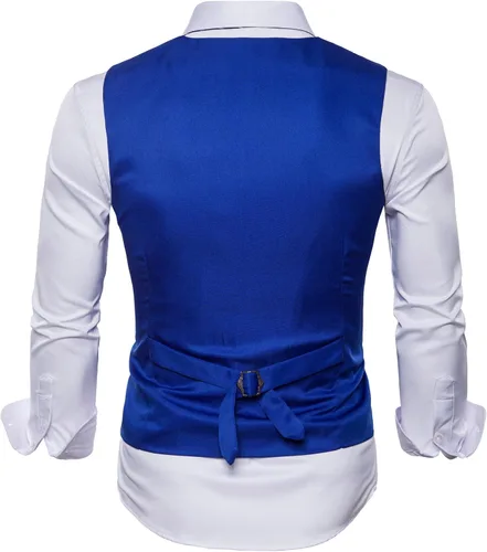 Miniatura 3 de AOYOG - Chaleco formal de negocios de hombres para traje o esmoquin