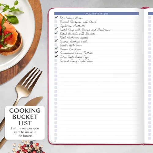 Miniatura 5 de Libro de Recetas Legend – Libro de Cocina Familiar en Blanco para Escribir Tus Propias Recetas – Diario de Cocina Vacío – Cuaderno de Cocina Rosa