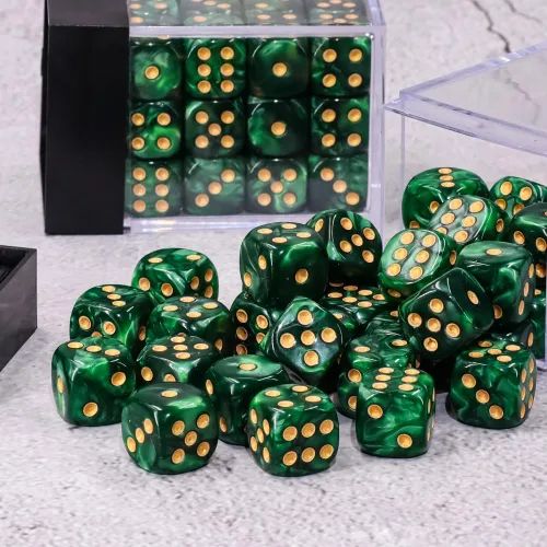 Miniatura 3 de 36 de paquete de dados de 12 mm de 6 caras MINI, juego de dados de patrón de perla, dados estándar de 6 caras para Yahtzee, Bunco o enseñanza