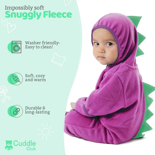 Miniatura 41 de Enterizo de vellón para bebé, rómper de una sola pieza con capucha para niños, ropa para exteriores, chaqueta infantil