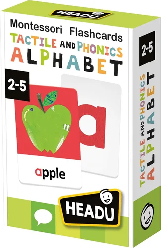 Miniatura 2 de Headu Tarjetas táctiles y fonéticas del alfabeto Montessori - Actividades de aprendizaje preescolar de 2 a 5 años, tarjetas educativas ABC
