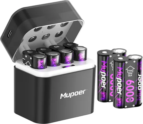 Miniatura 15 de Baterías AA recargables con caja, baterías de litio de 3600 mWh, AA de 1.5 V, 4 unidades, batería doble A, recargable, iones de litio de larga