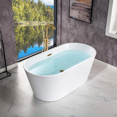 WOODBRIDGE BTA1514-BG-Drain &O +F0007BGRD Bañera, oro cepillado