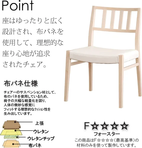 Miniatura 5 de Morita Interior Industries CBL-5160 281639 - Silla de comedor, color arce/blanco, 21.3 pulgadas de ancho x profundidad 21.7 x 31.5 pulgadas de alto