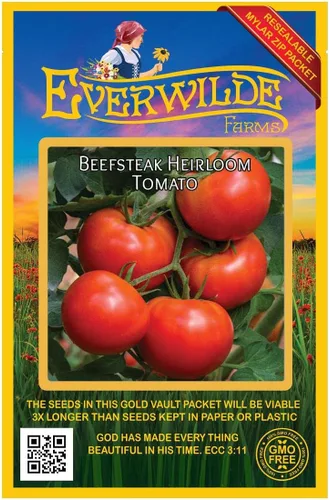 Miniatura 4 de Everwilde Farms - Semillas de tomate Beefsteak de 1 onza - Gold Vault