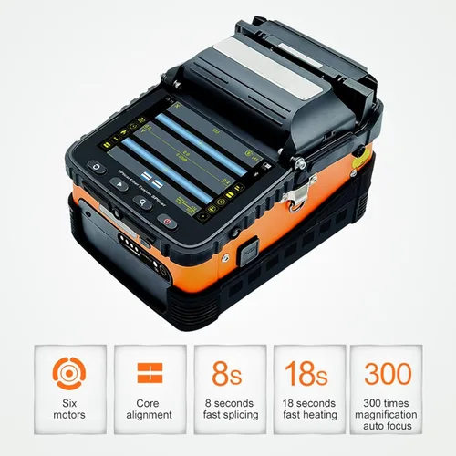 Miniatura 2 de SM&MM Empalmadora de Fusión de Fibra Óptica Inteligente Automática Máquina de Empalme por Soldadura con OPM y VFL y Kit de Cortadora de Fibra