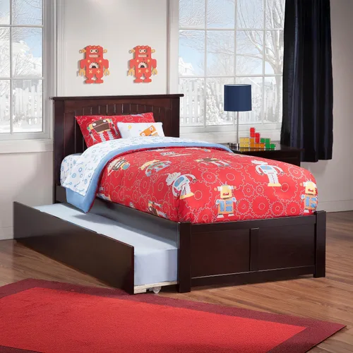 Miniatura 21 de AFI Nantucket - Cama de plataforma tamaño King con estribo y cama nido individual XL en color gris