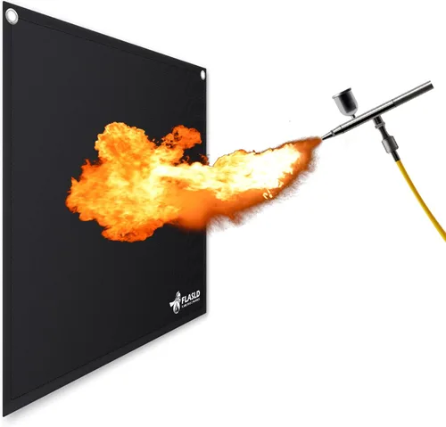 Miniatura 3 de FLASLD Protector de llama magnético para soldar y soldar con autógena, escudo térmico de alta temperatura de 18 x 18 pulgadas, alfombrilla
