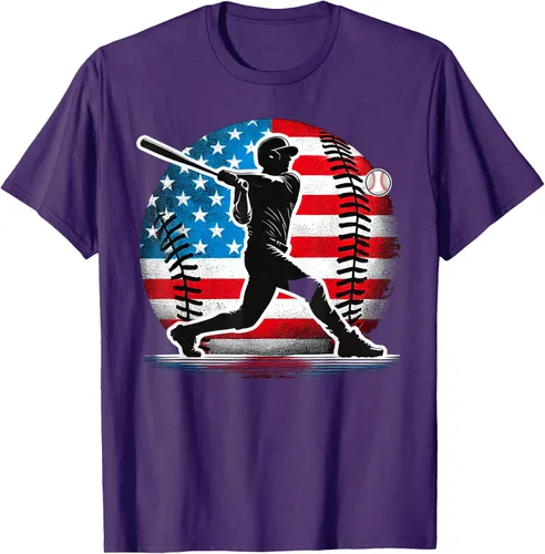 Miniatura 7 de Camiseta de jugador de béisbol estadounidense con bandera de Estados Unidos