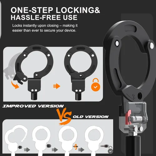Miniatura 5 de Candado eléctrico para scooter, cerradura de scooter de alta seguridad, bloqueo sin llave, cerradura de cadena antirrobo de 35.5 pulgadas con llave