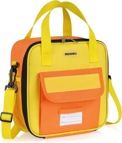Miniatura 9 de REDSHELL Lonchera táctica para niños, bolsa de almuerzo aislada grande para niñas, lonchera cuadrada para niños, lonchera cuadrada para niños, Rosa