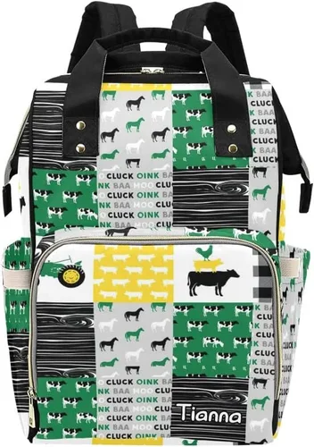 Miniatura 11 de XOZOTY Antler Man Woodland - Bolsas de pañales de camuflaje con nombre impermeable para mamá, mochila de lactancia, bolsas de bebé, regalos