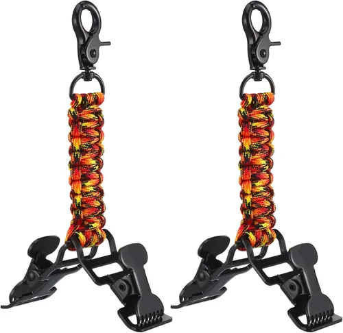Miniatura 9 de Yingzhao 2 Pieces Firefighter Glove Clip for Work Safety Glove Holder Strap Belt Clip for Work Firefighter Rescue Naranja