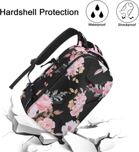 Miniatura 7 de MOSISO Mochila para cámara, bolsa para cámara DSLR/SLR/sin espejo de fotografía Peonía, funda rígida impermeable con soporte para trípode