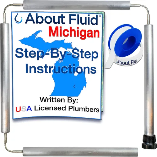 Miniatura 9 de Solución para el olor a huevo podrido y azufre, About Fluid Michigan, Varilla de ánodo de zinc de aluminio más kit de remoción/instalación