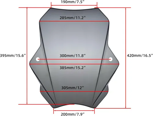 Miniatura 3 de FATECIM Parabrisas de motocicleta ahumado de 15.5", parabrisas deflector de viento universal para motocicleta para Harley Davidson Honda Kawasaki