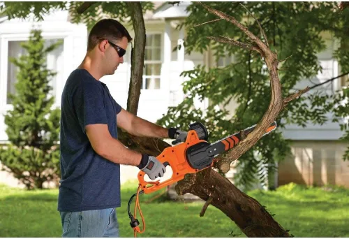 Miniatura 4 de BLACK+DECKER Motosierra eléctrica BECS600 de 8 amperios y 14 pulgadas