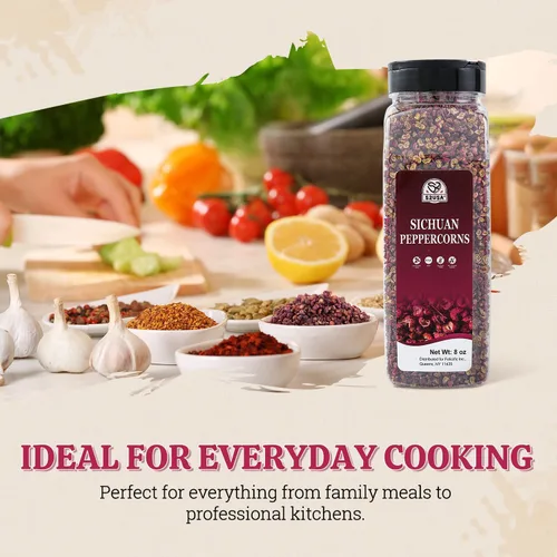 Miniatura 8 de 52USA Sichuan Peppercorns, Szechuan Peppercorns, botella de 8 onzas, auténtica pimienta roja entera de Sichuan, sabor fuerte con entumecimiento
