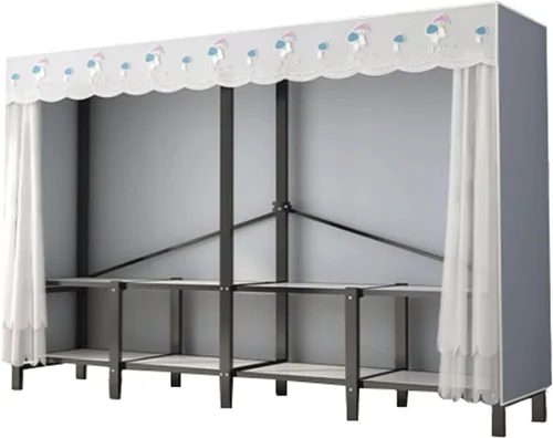 Miniatura 8 de large closets Large Closet Steel Clothes Closet Portable Wardrobe Closet Foldable Closet 170cm/192cm/220cm for Bedroom Wardrobe Closet Space-saving