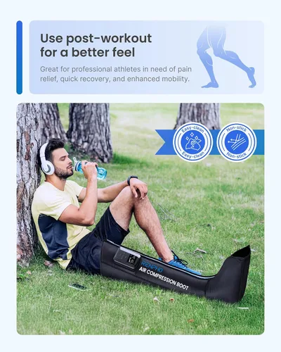 Miniatura 6 de Masajeador de piernas RENPHO con sensor de presión inteligente Cordless Air Compression Foot Massage, Recovery Boot for Pain Relief, Foot & Calve