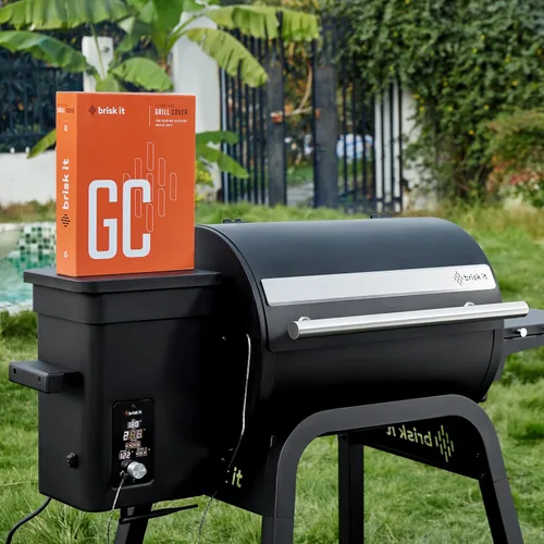 Miniatura 2 de Brisk It Cubierta de parrilla para parrilla de pellets de madera Zelos-450, cubierta de ahumador resistente e impermeable, cubierta para parrilla