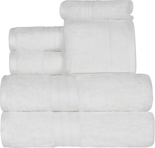 Miniatura 32 de Superior Juego de 2 toallas de baño de fibra larga 100% algodón peinado de 27.64 oz/m², para baño, ducha, cocina, súper suave, afelpado, altamente