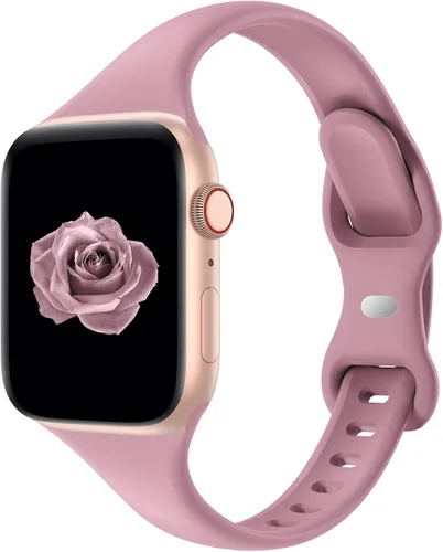 Miniatura 37 de Acrbiutu - Correas compatibles con Apple Watch de 38, 40, 41, 42, 44, 45, 46 y 49 mm, delgada, de silicona, para iWatch serie Ultra, 10, 9, 8, 7, 6