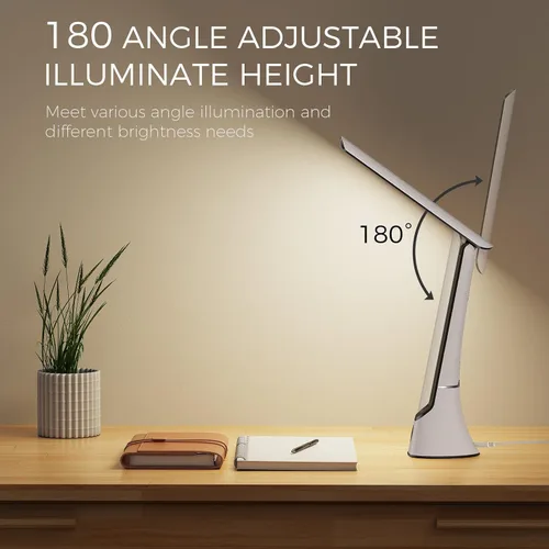 Miniatura 4 de Lámpara de terapia de luz, 10 000 LUX sin rayos UV, luz solar LED de espectro completo, luz de estado de ánimo con control táctil y función de luz
