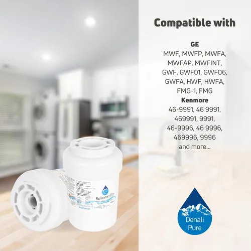 Miniatura 9 de Paquete de 5 filtros de agua de repuesto para refrigerador General Electric GFSS6KKYASS - Compatible con cartucho de filtro de agua de refrigerador