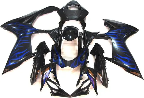 Miniatura 35 de Kit de carenado de inyección azul, negro y blanco para Suzuki GSXR600 GSX750 2006 2007 GSXR 600 GSX-R750 06 07 ABS Carenado de plástico completo