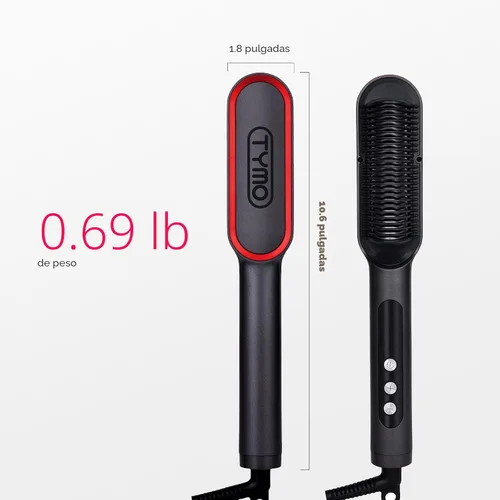 Miniatura 8 de TYMO Ring Plus Cepillo Alisador de Cabello Iónico - Peine Alisador con Iones Negativos para Mujeres, Revestimiento de Titanio, 9 Configuraciones