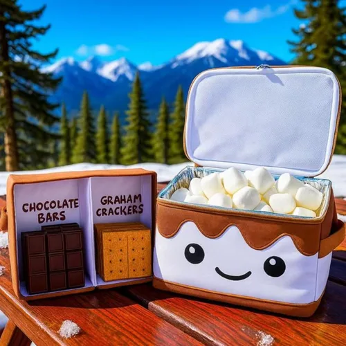 Miniatura 4 de THE S'MORES COMPANY - Organizador de S'mores con bandeja, kit de caja de aperitivos S'mores para suministros de S'mores, accesorios de camping