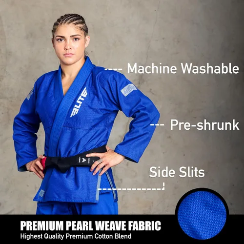 Miniatura 2 de Elite Sports Ultra ligero BJJ GI para mujer - IBJJF Jiu-Jitsu GI para niñas y mujeres (consulte la guía especial de tallas)