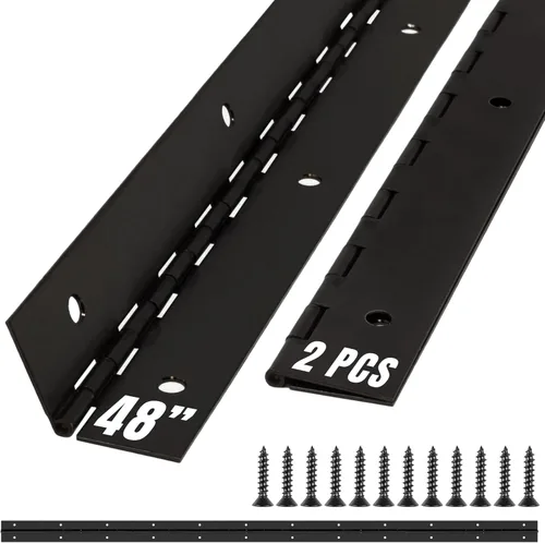 Miniatura 19 de Bisagra de piano resistente plateada de 48 pulgadas plateado
