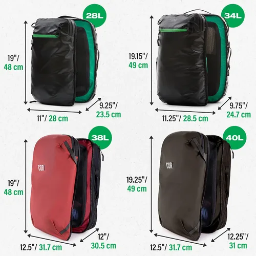 Miniatura 4 de COR Surf Mochila de viaje de mano Island Hopper 2.0 Mochila ultraligera aprobada para artículos personales 28L Negro Edición impermeable