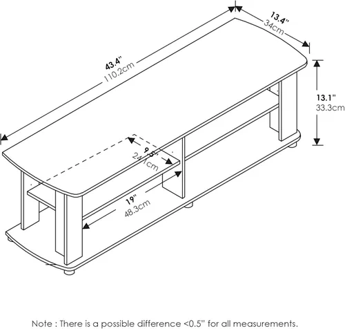 Miniatura 6 de Furinno 11191BK THE Centro de Entretenimiento Soporte para TV, Negro