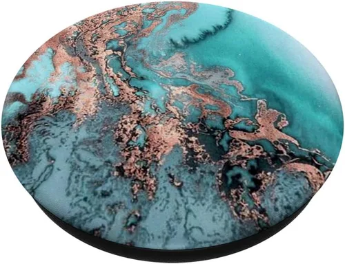 Miniatura 2 de Agarre y soporte PopSockets de acuarela de rosa verde azulado para teléfonos y tabletas