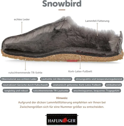 Miniatura 9 de HAFLINGER Snowbird - Zuecos de piel de cordero unisex